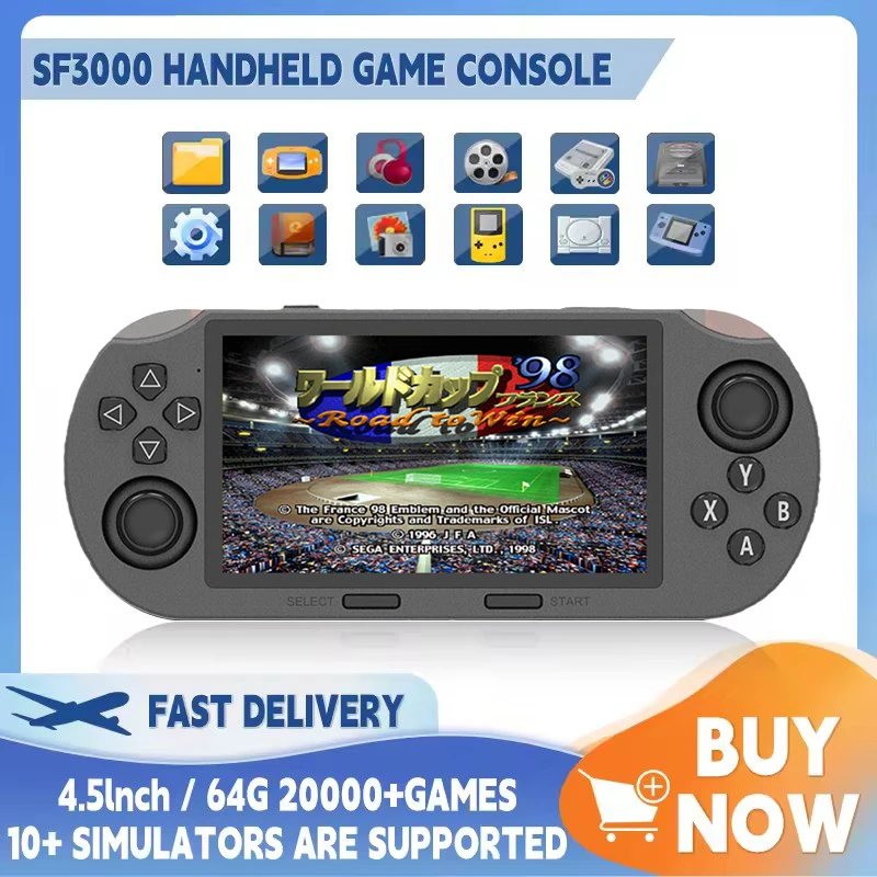 Retro Gaming Images - SF3000 Портативный портативный игровой плеер 4,5-дюймовый