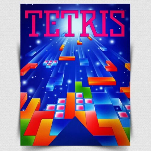 Retro Gaming Games - TETRIS METAL SIGN PLAQUE - Ретро