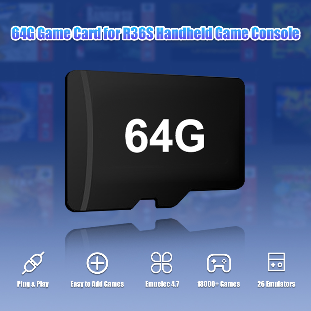 64G Игровая TF-карта для R36S  – обзор и цена Retro Gaming Handheld Console